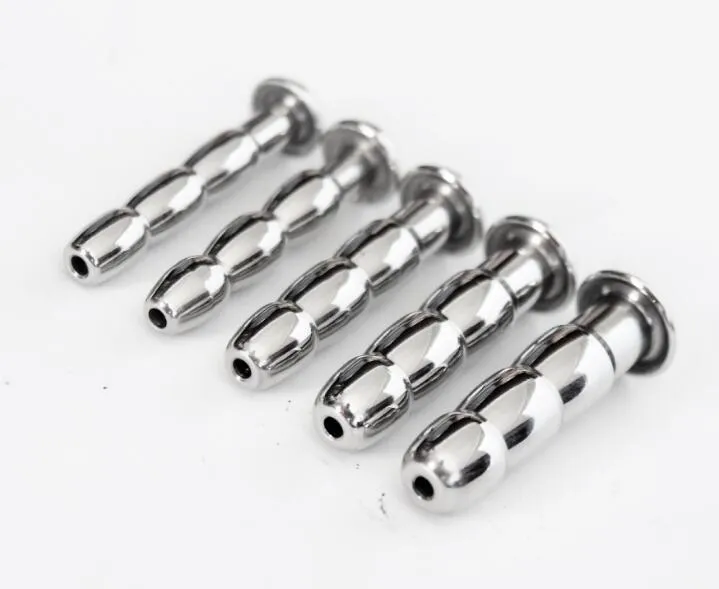 Male Stainless Steel Mushroom Head Catheter Urethral Sounding Stretching Stimulate Bead Dilator Penis Plug Adult BDSM Sex Toy S0056574376