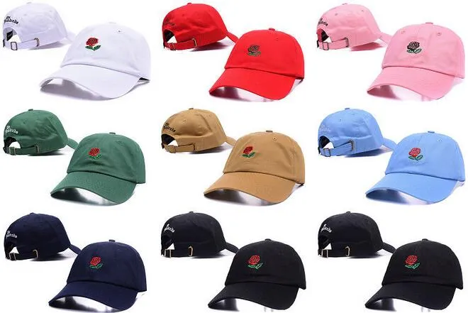 Hot Cotton Ball Cap Snapback Baseball Caps Casquette Rose Hat Snapbacks Sommar Mode Golf Lag Sport Mössor Justerbara Kvinnor Män Sun Hattar