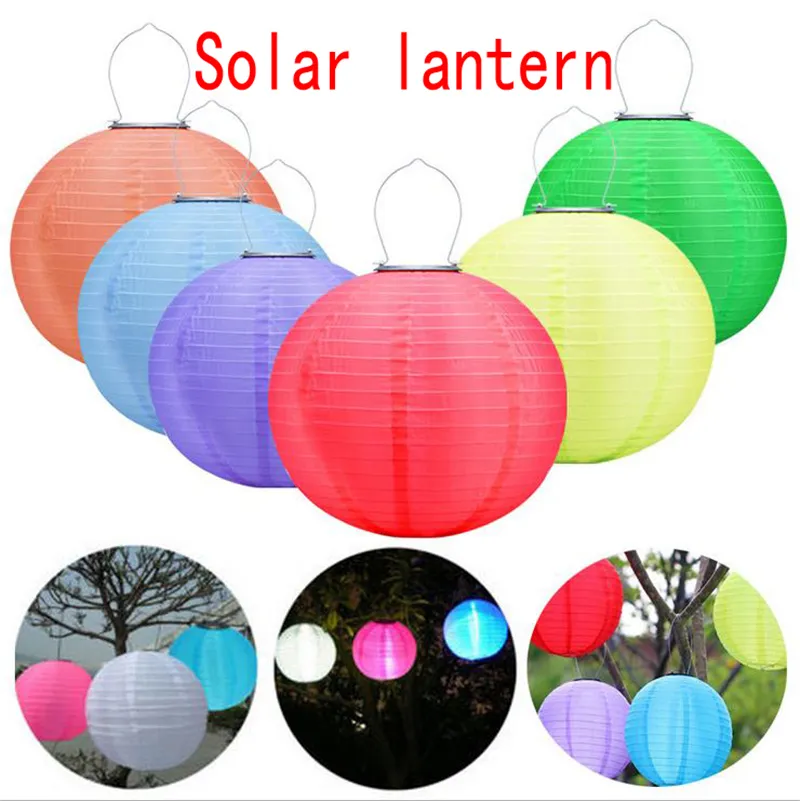 30 CM LED Solar Lantaarns Outdoor Waterdichte Solar Hanglampen Festival LED Hangende Lantaarns Chinese Viering Lichten