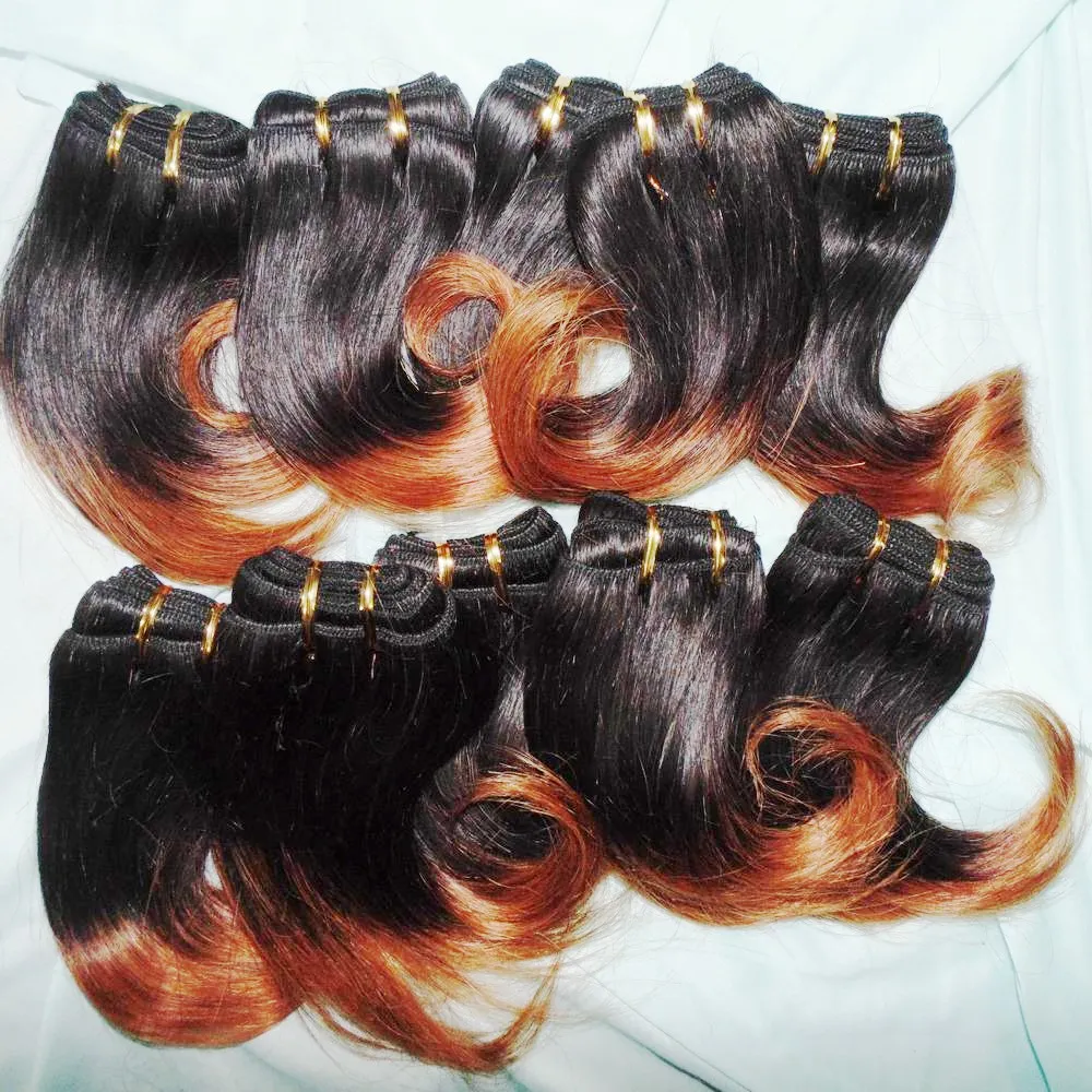 Ombre Brown Hair Malaysian Wavy Human Hair Lovely Color Pouplar new hair