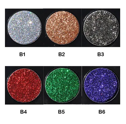 NOUVELLE ARRIVÉE 6 COULEURS FARD À PAUPIÈRES COMPACT DIAMANT SPARKLES FARD À PAUPIÈRES LOOKS DE FÊTE AB type LIVRAISON GRATUITE