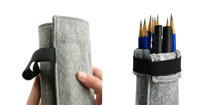 rouleau feutre sacs à crayons mode étudiant multifonctionnel sacs de papeterie sac à stylo grande capacité drop shippi peut être personnalisé