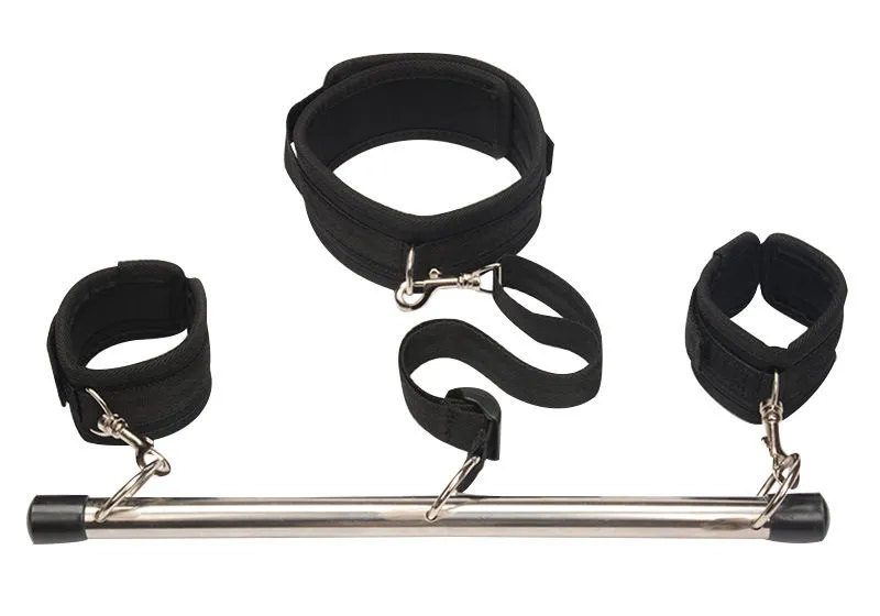 DHgate.com:2Pcs Bondage Spreader Bar Ankle Wrist Cuffs Restraints Flirt