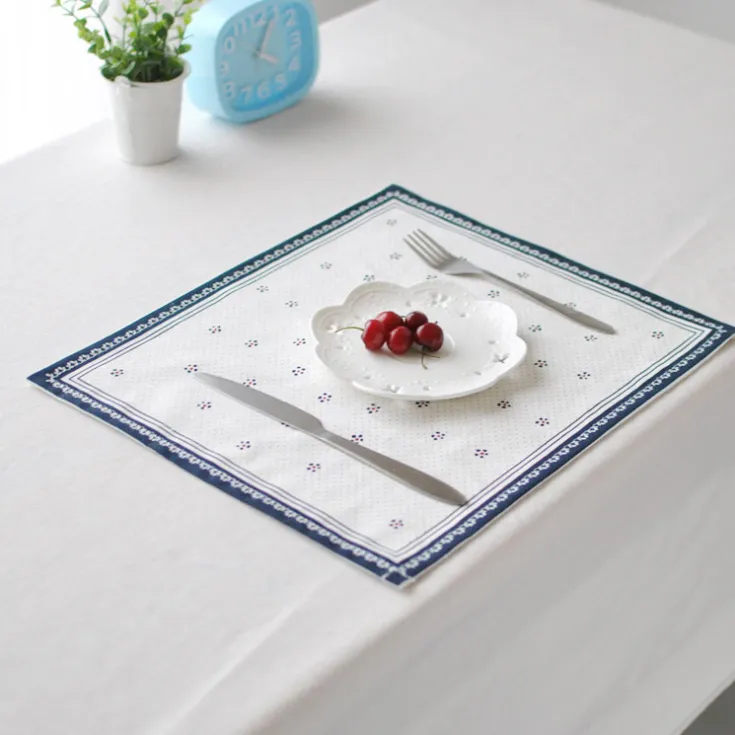 Weiße Leinentischdecken, im europäischen Stil reines weiße Farbe Tuch, Upscale Café-Restaurant Tischabdeckung Handtücher