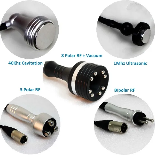 Hoge kwaliteit 40 kHz ultrasone cavitatie RF radiofrequentie 8-polaire bipolaire tripolaire RF vacuüm cavitatie RF machine vetverwijdering gezichtslift