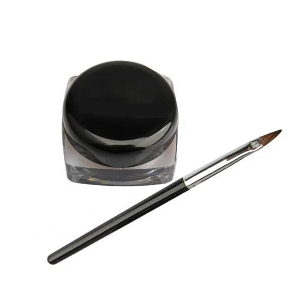 Eye Liner Makeup New Products Color Cosmetics Waterproofing Black Little Eyeliner Cream Is Not Blooming Enduring With Brush Portable