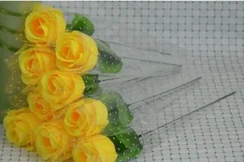 الهدايا الترويجية الزهور الاصطناعية الزهور الاصطناعية الورود واحد ردة الحب الورود الخوخ
