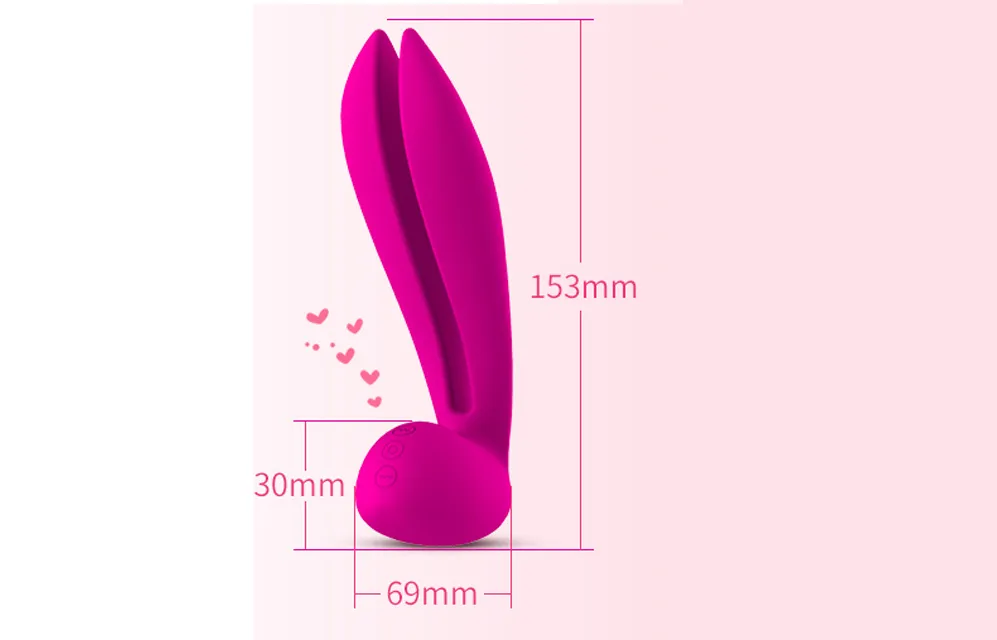 Leten USB 3 Motors Rabbit Massager Vuxen Sexleksaker för kvinnor Kvinna G SPOT CLITRAIS ANUS NIPPLES Magic Wand Massager Vibrators9620493