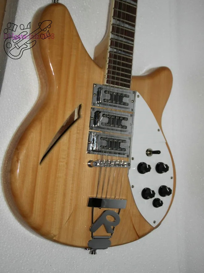 Custom Natural 370/12 Strängar Gitarr Midnite 3 Pickups 325 Elektrisk Gitarr Ny Ankomst Hög kvalitet Gratis Frakt