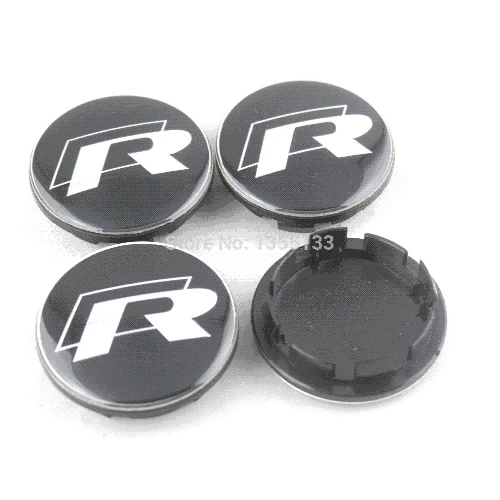 Lot 4 Capuchons Centre Roue Peugeot 205 GTI - 65 Mm - Cache Moyeu Protection Jante