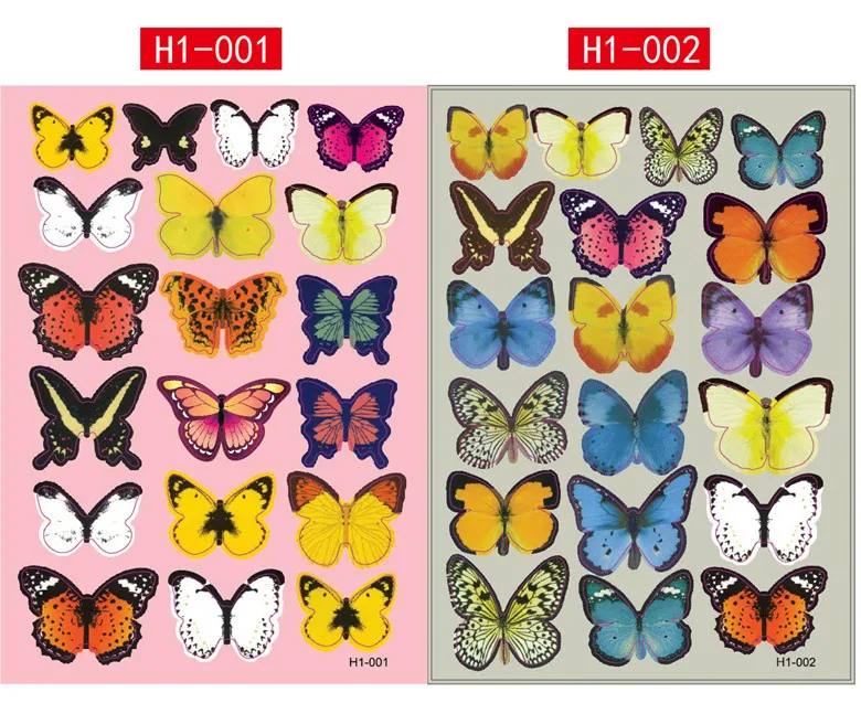 3D-Schmetterling-PVC-Wandaufkleber, 19-teiliges Set, Heimdekoration, Simulations-Schmetterlings-Wandaufkleber, 8 Gruppenfarben, Wandaufkleber