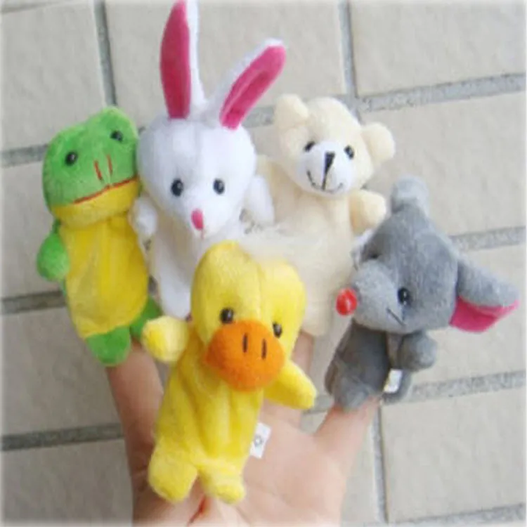 Baby Stuffed Plush Toy Finger Puppets Tell Story Animal Doll Hand Puppet Kids Toys Children Gift With 10 Animal Group HH7-92