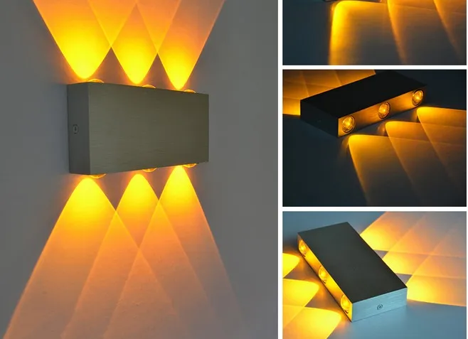 18W LED rectangular aluminum wall lamp creative bedroom living room wall hanging lamp aisle lights corridor