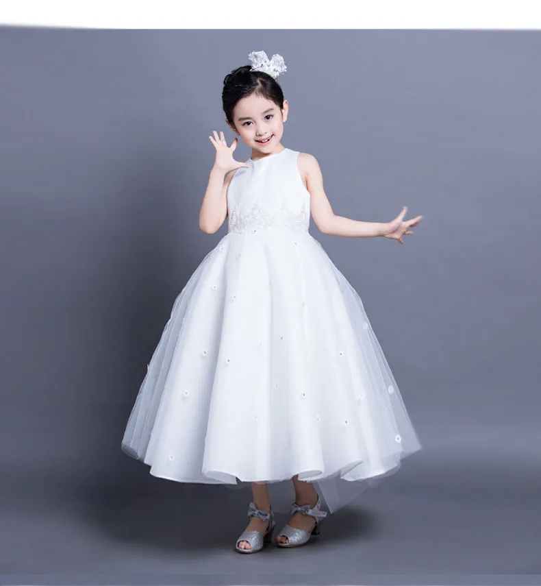 baby meisje trouwjurk topkwaliteit meisjes wit a-lijn kant jurken elegante meisje verjaardag feestjurk 1-10 jaar