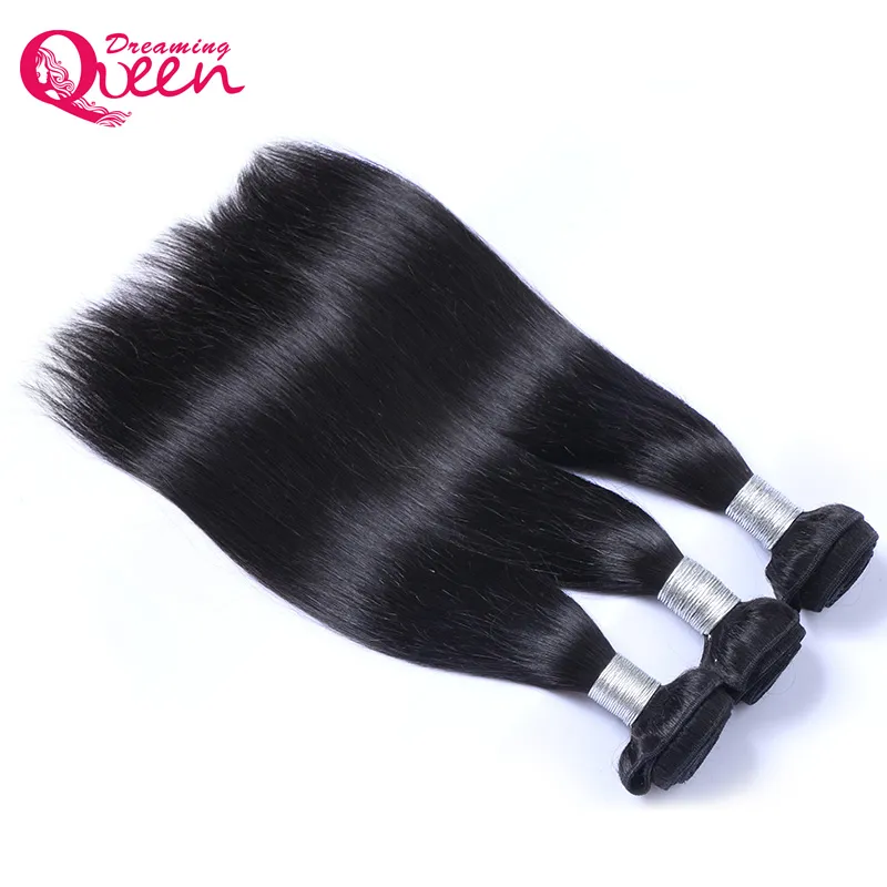 Wholesale reto peruano indiano Malásio Brasileiro Virgem Humano Weave Pacotes Cheap Remy Extensões de Cabelo Humano Cor Natural 1b