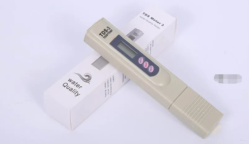 Digital TDS Meter Monitor TEMP PPM Tester Pen LCD Meters Stick Water Purity Monitors Mini Filter Hydroponic Testers TDS-3 in paper box 100