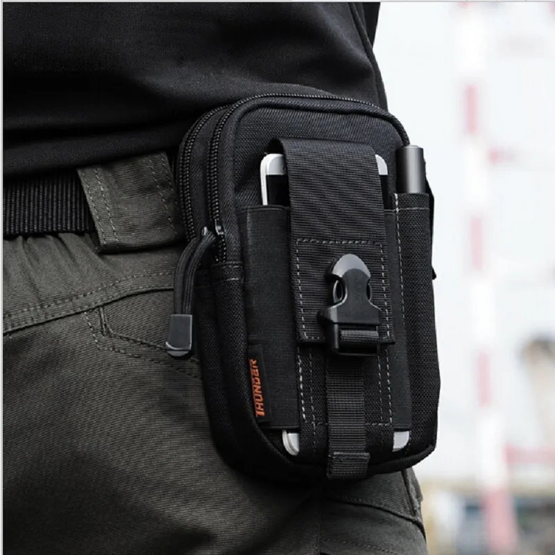 D30 Tactical Molle Taille Tassen Heren Outdoor Sport Casual Taille Pack Purse Mobiele Telefoon Case voor Samsung Note 2 3 4 1000D