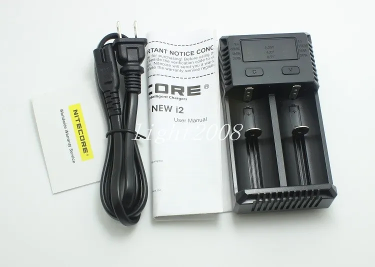 أحدث nitecore i2 ذكي شاحن بطارية أخدود مزدوج متوافق مع معظم خلية 18650/16340 18650/16340 / مقعد شاحن شحن مجاني