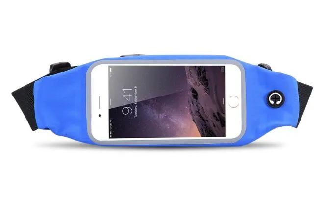 Gym Waist Bag Vattentät Sportväska till iPhone X 8 5S 6 6s 7 Plus Samsung Galaxy S6 S7 Edge S8 Note8 Running Wallet Mobiltelefon påse