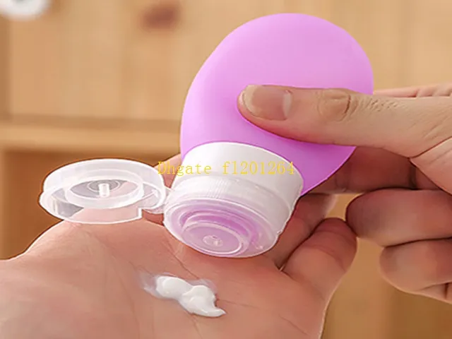 livraison gratuite 38 ML maquillage bouteilles rechargeables voyage emballage Silicone presse bouteille pour Lotion shampooing douche