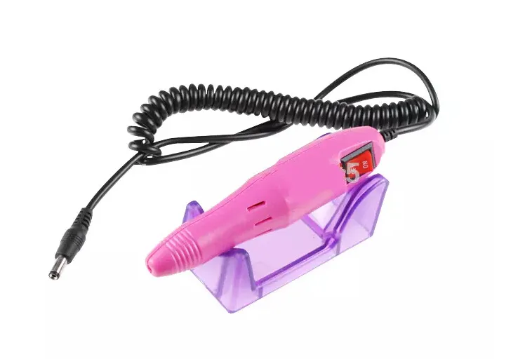 Professionele roze elektrische nail boor manicure machine met boorbeetjes 110V-240V EU-plug Eenvoudig te gebruiken Gratis verzending