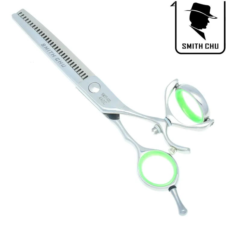 6.0 Inch 2017 Nouveau SMITH CHU Salon Cheveux Ciseaux Kit De Coupe De Cheveux De Coiffure Ciseaux Coiffure Salon Rotation De 360 ​​Degrés, LZS0124