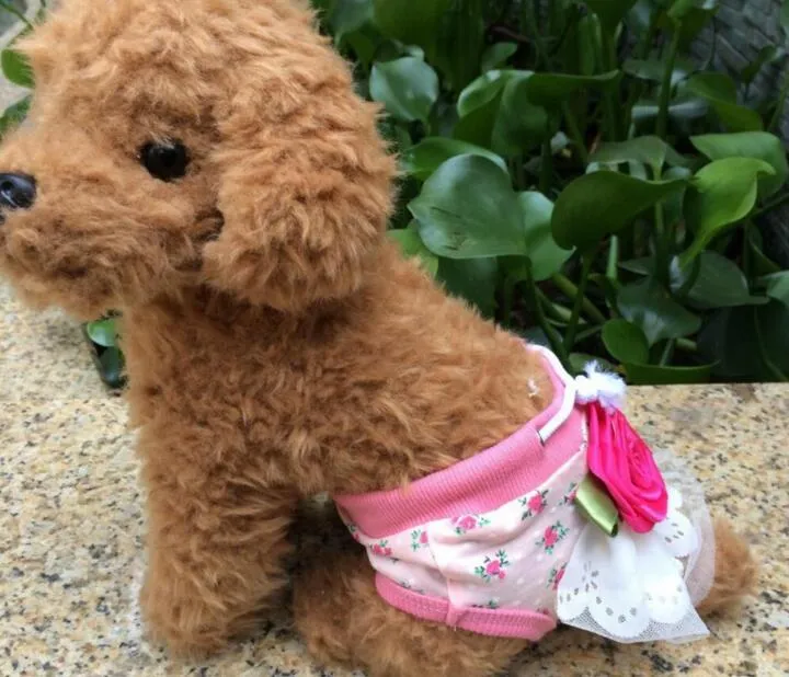 Novo Pet Filhote de Cachorro Pequeno Cão Fisiológico Calças Menstruação Vestuário Traje Roupas