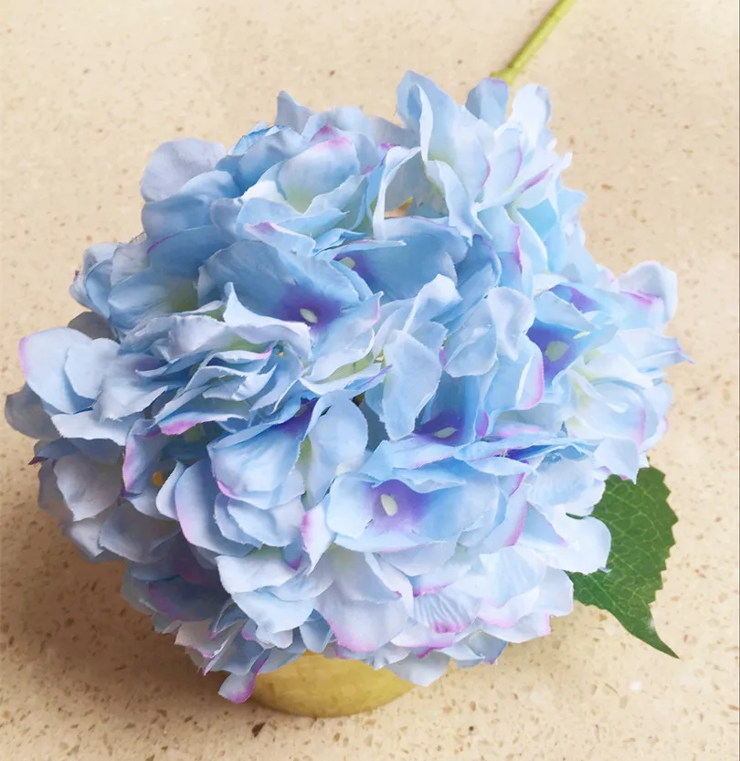 100 Uds. Flor de hortensia artificial, hortensias individuales falsas para arreglos florales, centros de mesa de boda, flores decorativas para fiesta en casa