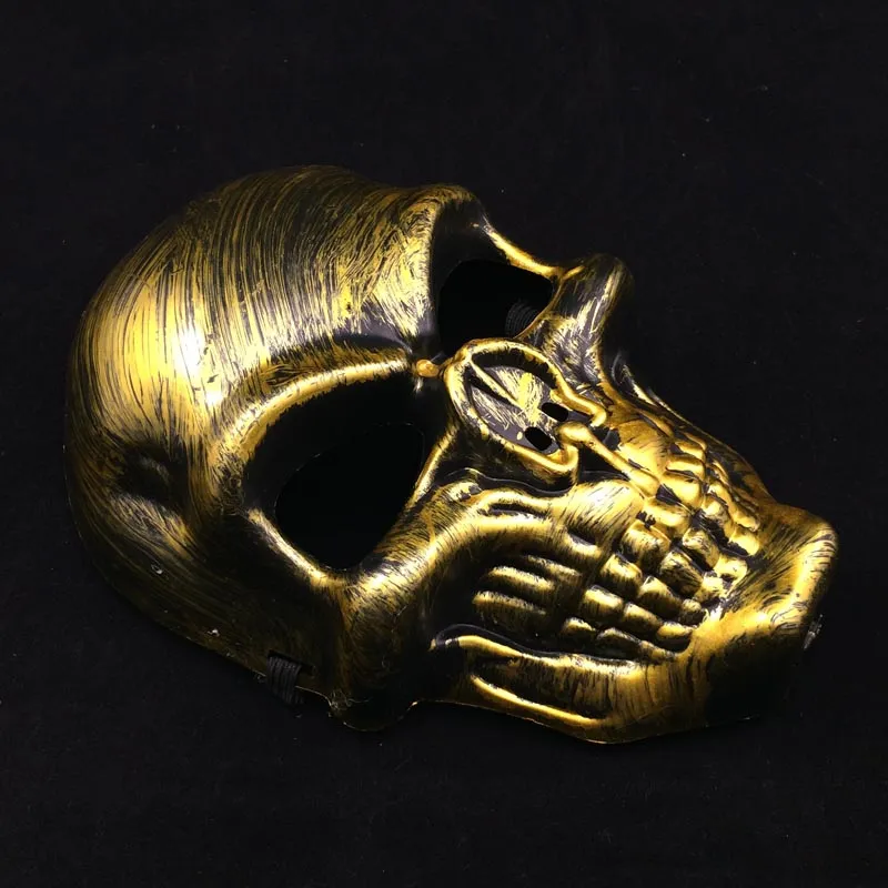 Scary Skull Ghost Maski Halloween Party Horror Maska Pełna twarz Dorośli Mężczyźni Chroń Wojownik Maska Bauta Party Maska Gold Silver Copper EMS Bezpłatnie
