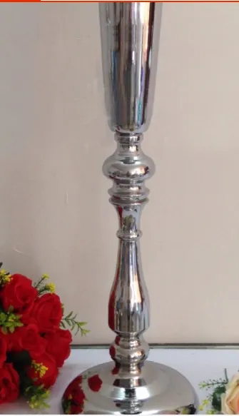 50 cm H Gümüş Düğün Çiçek Vazo Masa Centerpiece 10 adet / grup