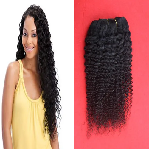 Malaysiska Curly Hair Extensions VIP Beauty 1B Deep Wave Malaysian Virgin Hair Buntles Natural Black Human Hair Weave