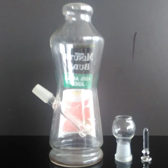 wholesale cheap glass bong enjoy minutes buds apple juice 14.4mm water pipe clear for choose 