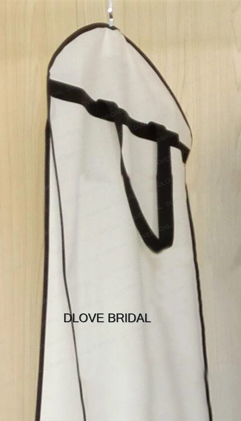 Portable White Black Trim Bridal Wedding Dress Storage Bags Occassion Garment Cover Thicken Bag Cover Store Storage Dust Coat 160c1048806