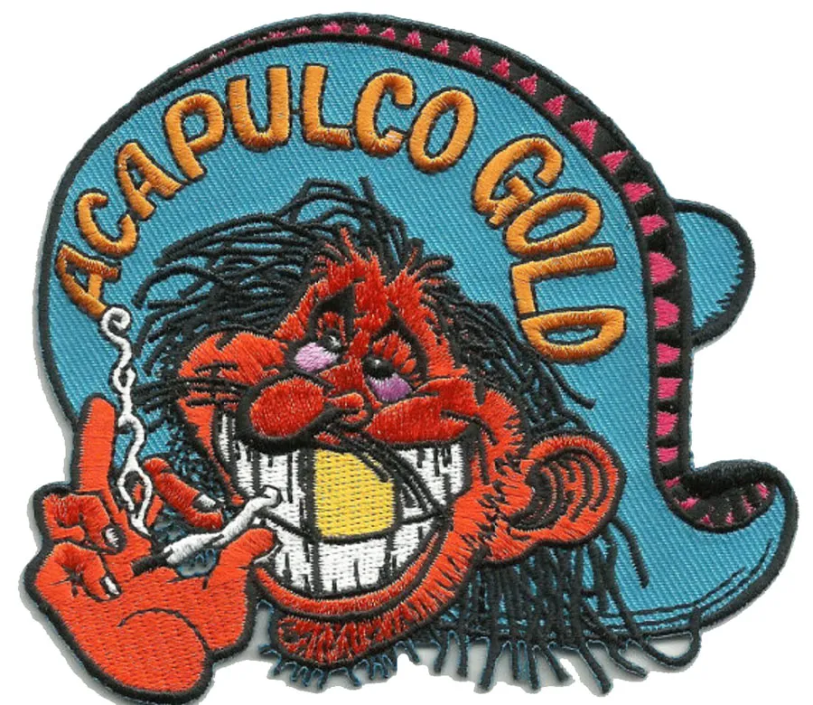 Acapulco Gold Mr Red Eyes Rockability Motorcycle Jacket Ret Biker Patk Bordado para Roupas Jeans Saco Decoração de Ferro no Patch