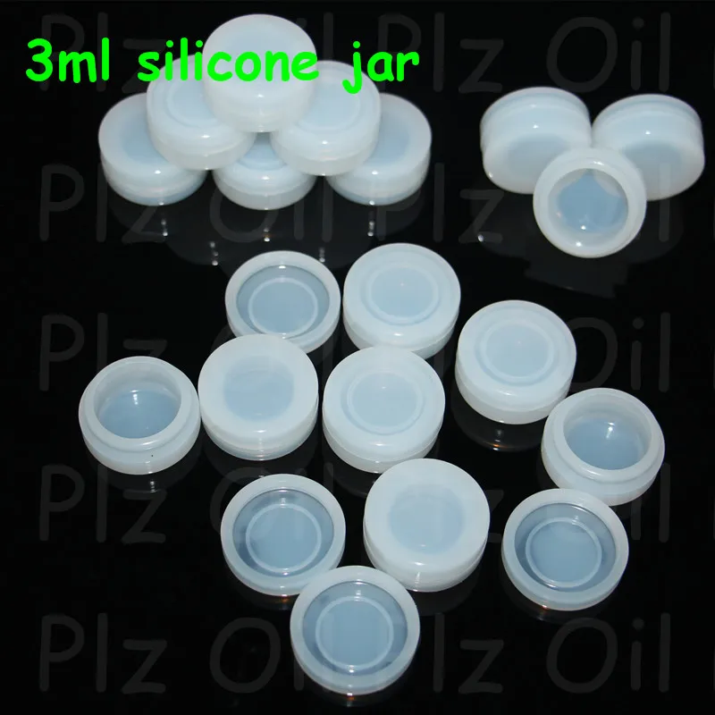 En gros 3 ml 5 ml 7 ml pot en silicone antiadhésif Dab conteneurs de cire pour pots étui à concentré 6 en 1 tuyau d'eau de bang en silicone