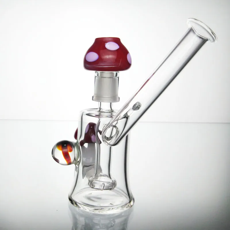 DAB Rig Glass Bong 5 '' RURE WODY 14,5 mm Włącze Czerwony Grzyb ze szklaną kopułą czerwoną mmushroom Bong