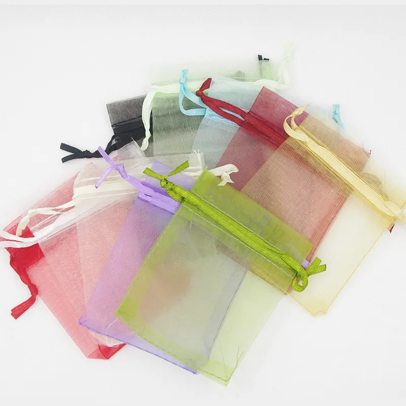 100 stcs Organza Packing Bags Sieraden Zakken Wedding Gunsten Kerstfeestje Geschenktas 7 x 9 cm (2,75 x 3,5 inch)