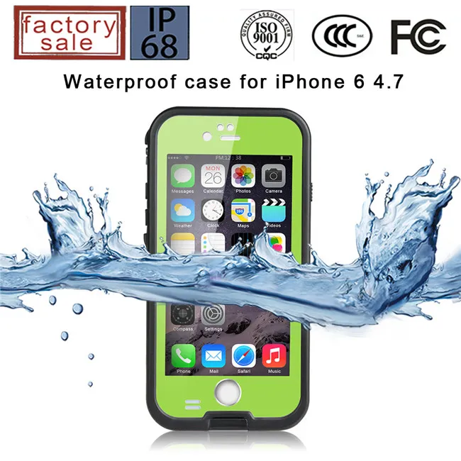 Redpepper Funda impermeable a prueba de golpes a prueba de polvo Funda para natación y surf para iphone 6 6 plus con caja al por menor