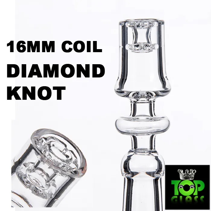 Gros clou électrique sans dôme de quartz de noeud de diamant avec le joint MaleFemale de 10/14 / 19mm et le joint poli de Dia Enail de bol de 15.5mm