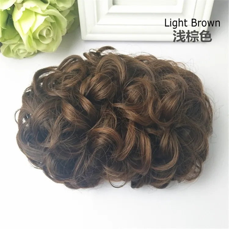 Sara Woman Clip in Curly Hair Bun Chignon Bridal Bun Hair Extension Messy Chignon Hairpiece 21 CM15 CM4310852