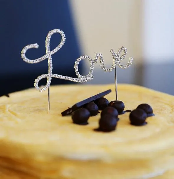 heißer Braut Liebesbrief Strass Hochzeit Geburtstag Party Jahrestag Kuchen Topper Partybevorzugung Lieferungen Kuchen Zubehör Dekoration Abendessen Dekor