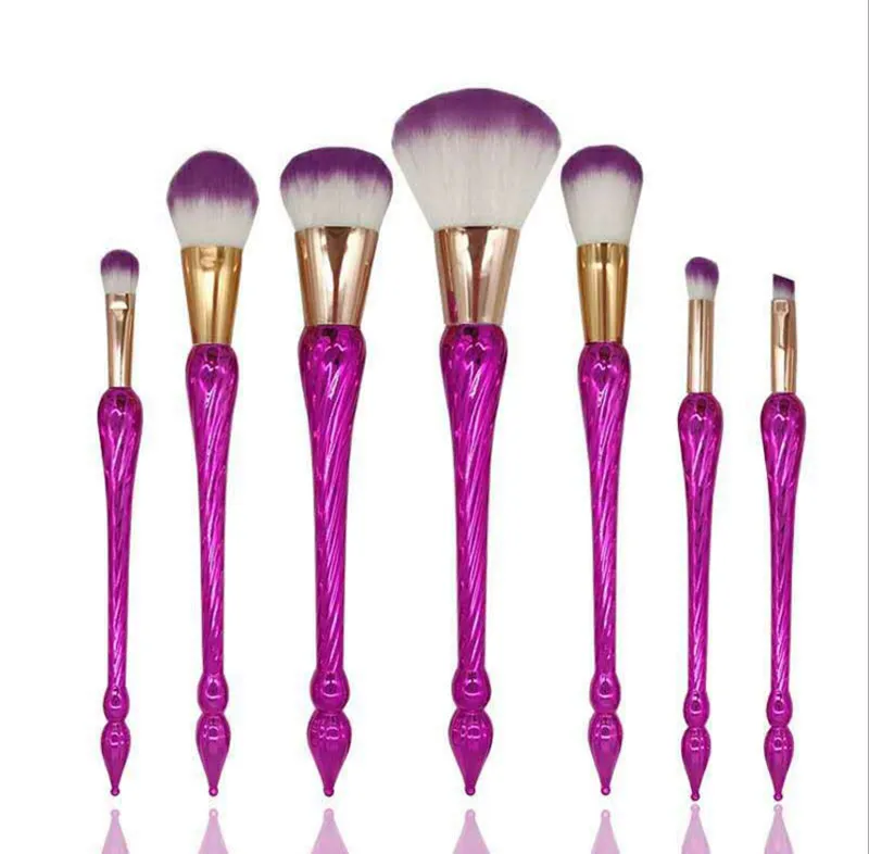 New Unicorn Rainbow Makeup Brushes eyeshadow Foundation outline Mix together Superior quality Makeup tools