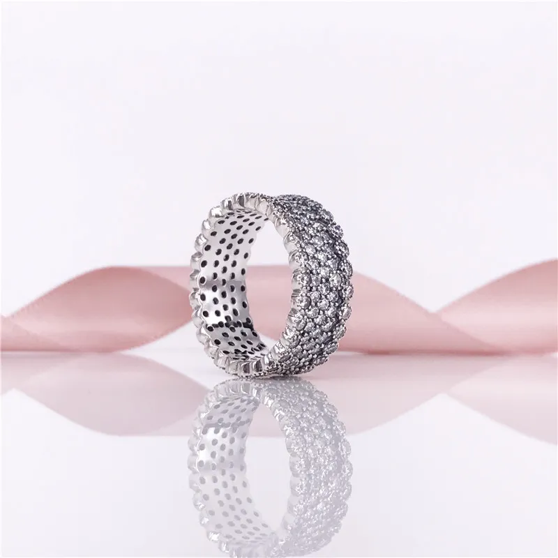 Nieuw Arrivel 2017 Herfst Collectie S925 Sterling Silmavish Sparkle Ring met Cubic Zirconia Fit Pak Dames Pandora Sieraden 196313CZ Ring