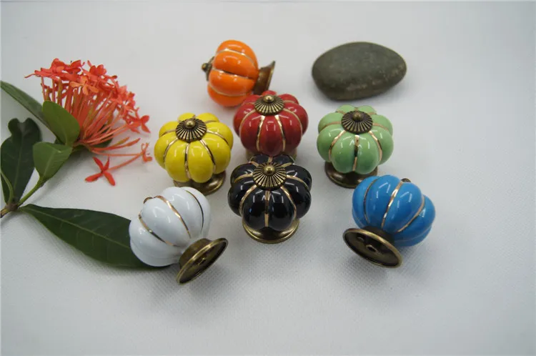 handle handles door hardware pumpkin drawer pulls ceramics drawer pulls knobs cabinet handles drawer pulls antique drawer pulls