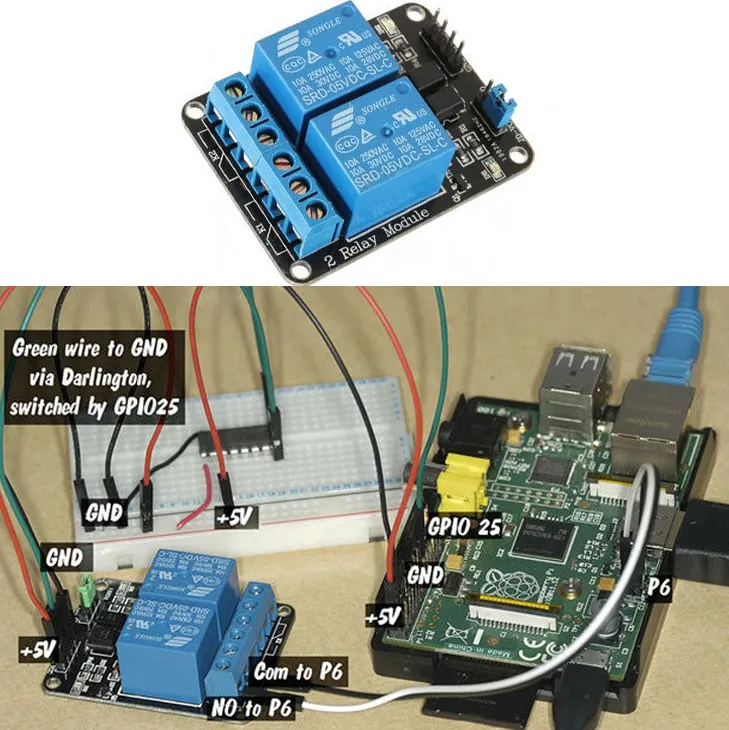 Arduino Pic ARM DSP AVR電子ラズベリーB00246バードの5V 2チャンネルリレーモジュール