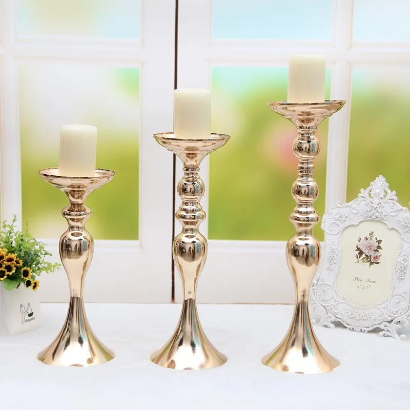 Nieuwste 50 cm kwaliteit gouden ijzeren bloem bal metalen stand bruiloft tafel centerpieces