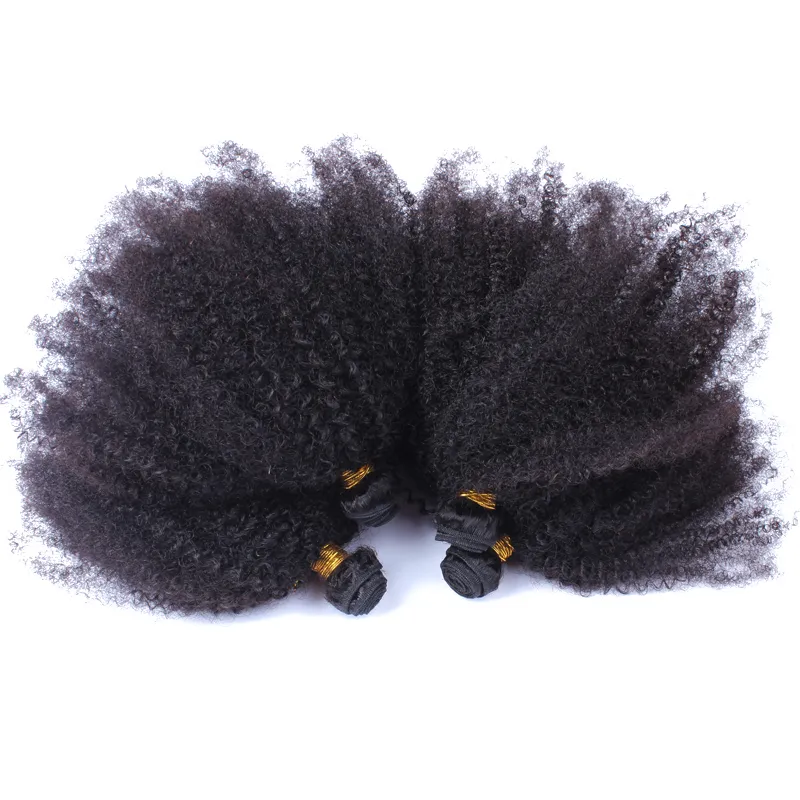 Vendita di fasci di capelli umani ricci afro crespi brasiliani 9A non trattati 100 capelli ricci crespi vergini tesse 3 pacchi lotto Blac5842054