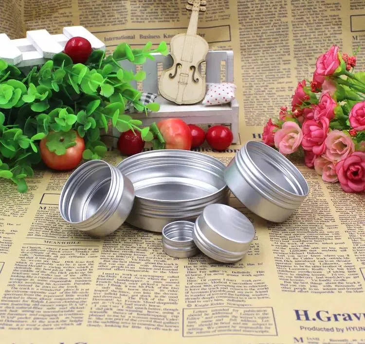 Empty Aluminum Cream Perfume Jar Tin 5 10 15 30 50 100g Cosmetic Lip Balm Containers Nail Derocation Crafts Pot Bottle