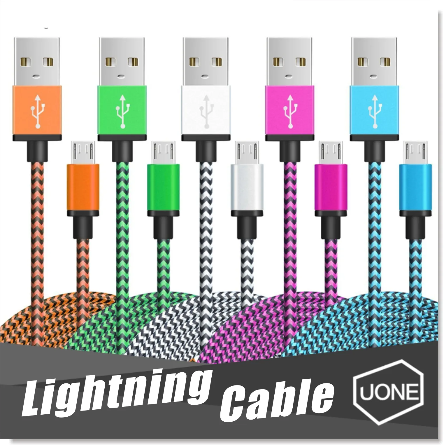 Cables micro USB Cable de datos de sincronización de cargador de cobre trenzado de nylon para teléfono inteligente Andriod samsung galaxy S7 edge S6 S4