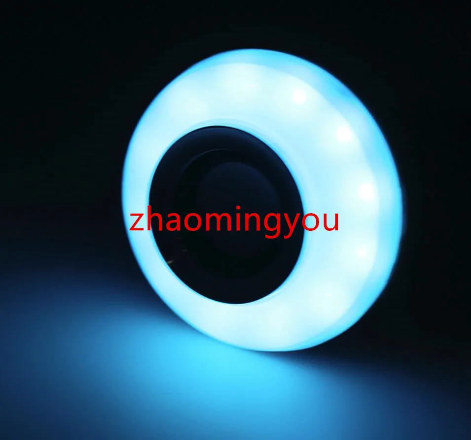무선 E27 12W Bluetooth 원격 제어 미니 스마트 LED 오디오 스피커 RGB 컬러 라이트 따뜻한 전구 음악 램프 3315390